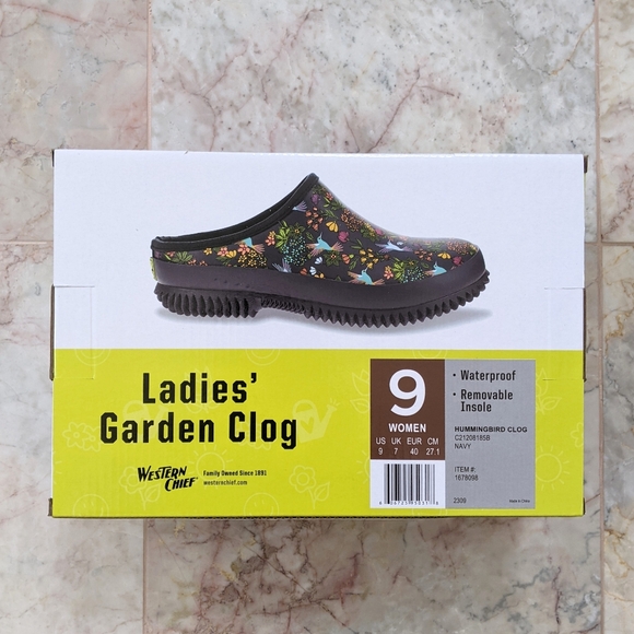 Western Chief Ladies Garden Clog Waterproof US 9 Hummingbird - Picture 3 of 3